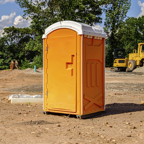 how often are the portable toilets cleaned and serviced during a rental period in Krebs OK